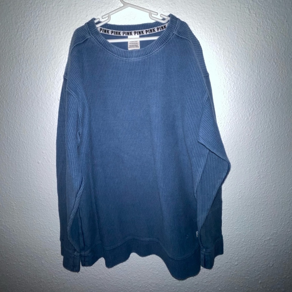 corduroy blue sweater